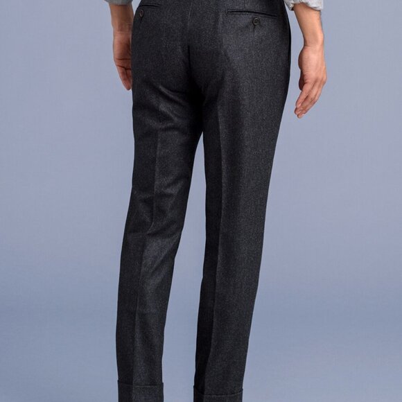 (NWOT) Proper Cloth - Allen Charcoal Wool Flannel Trouser - Picture 5 of 6